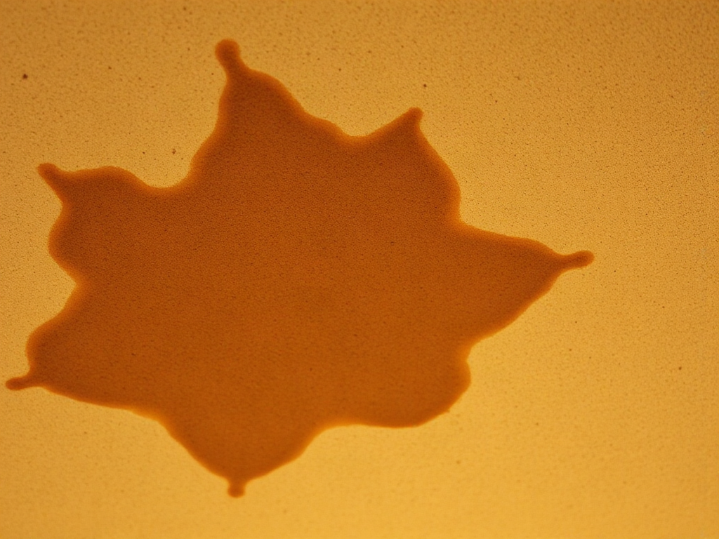 Brown ceiling stain below damp insulation, rafters, and darkened roof decking